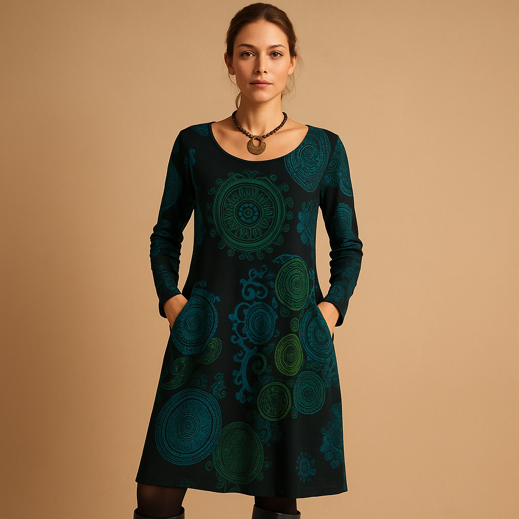 Bohemian maxi dress with pockets for women | Willow 2