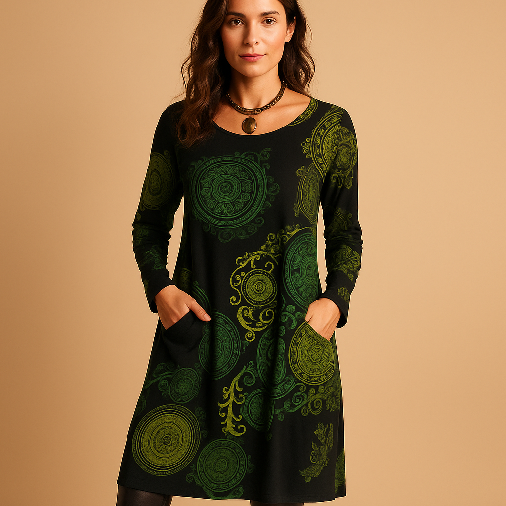 Bohemian maxi dress with pockets for women | Willow 3