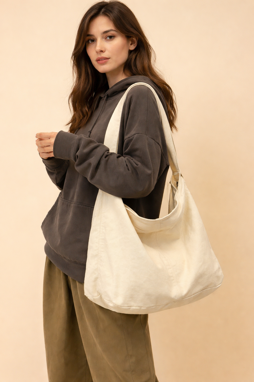 Casual Canvas Shoulder Bag for Women | Spacious & Durable Everyday Crossbody 5