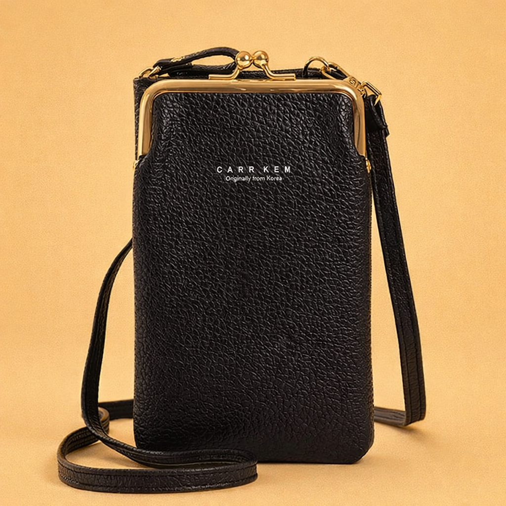 Chic Black Crossbody Bag for Women in Durable PU Leather with RFID Protection 7