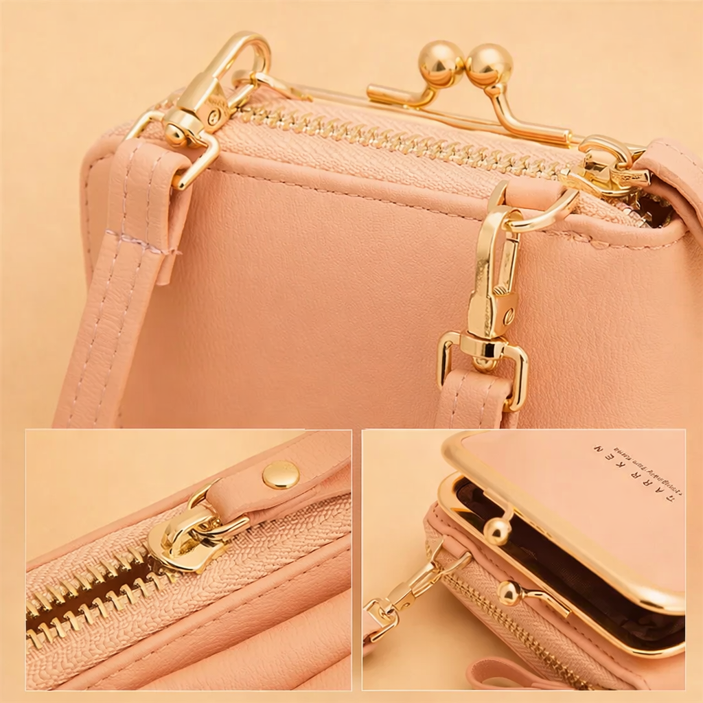Chic Black Crossbody Bag for Women in Durable PU Leather with RFID Protection 8