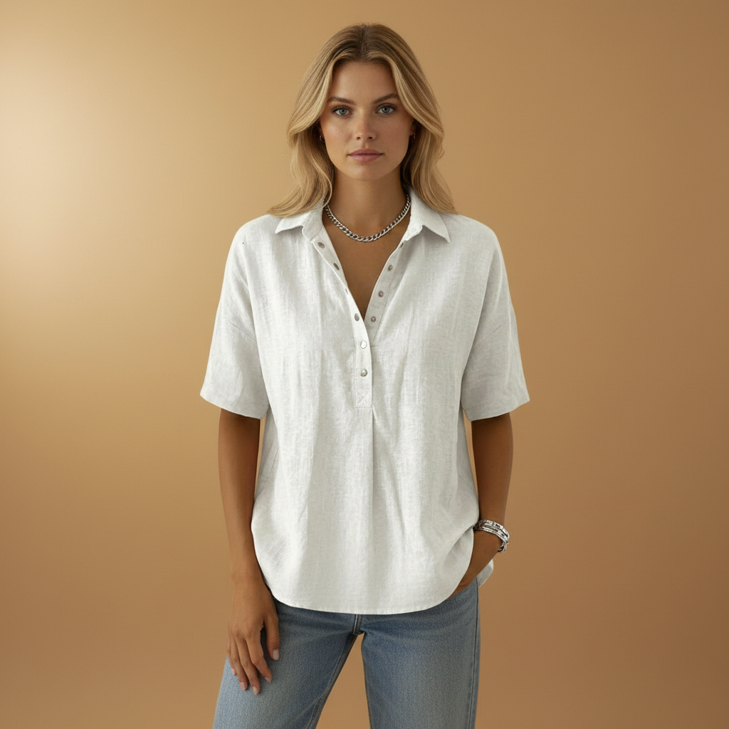 Collared button blouse for women | Lana