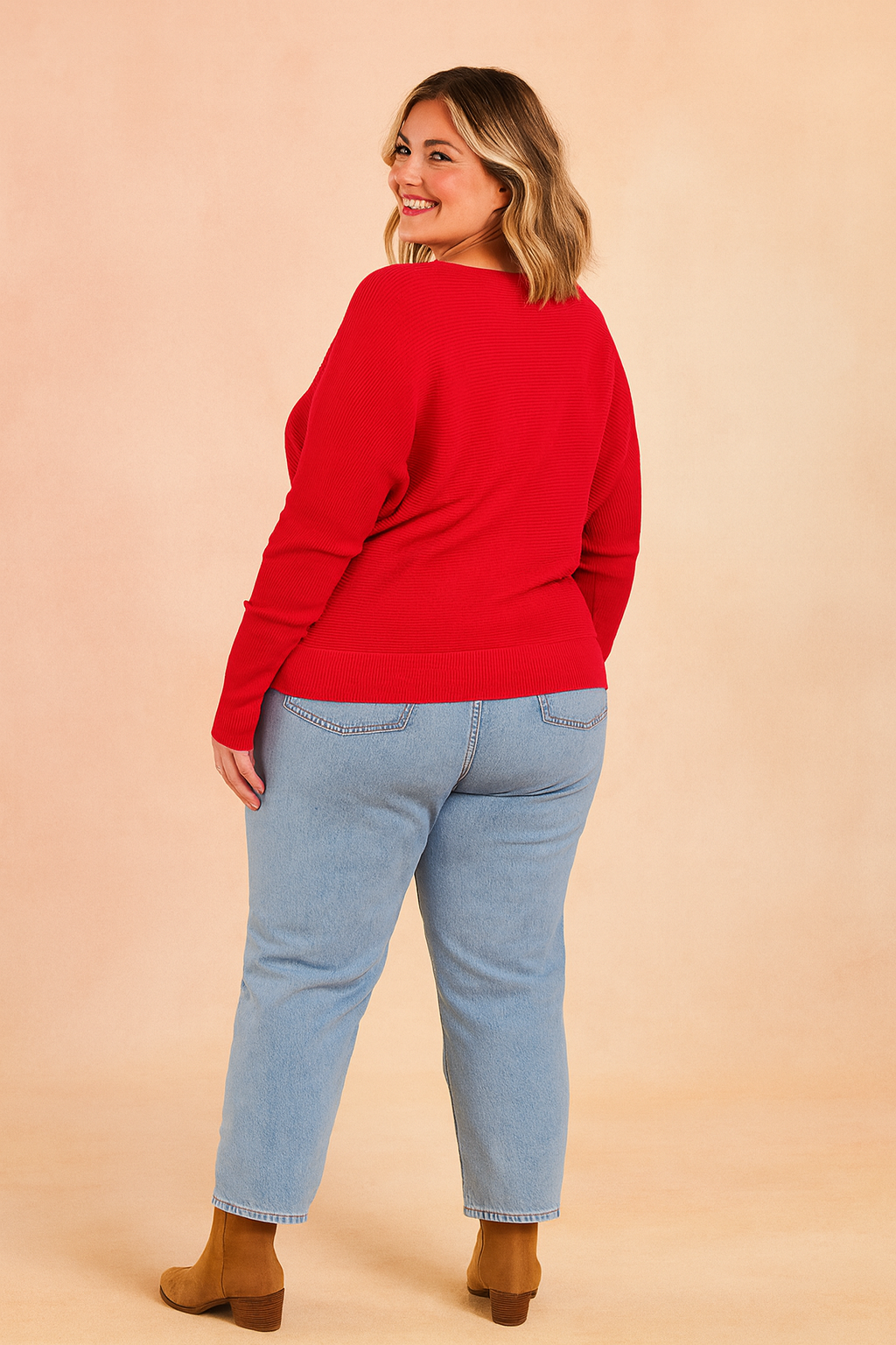Dorota Oversized V-Neck Women's Sweater in Soft Fabric Blend 1