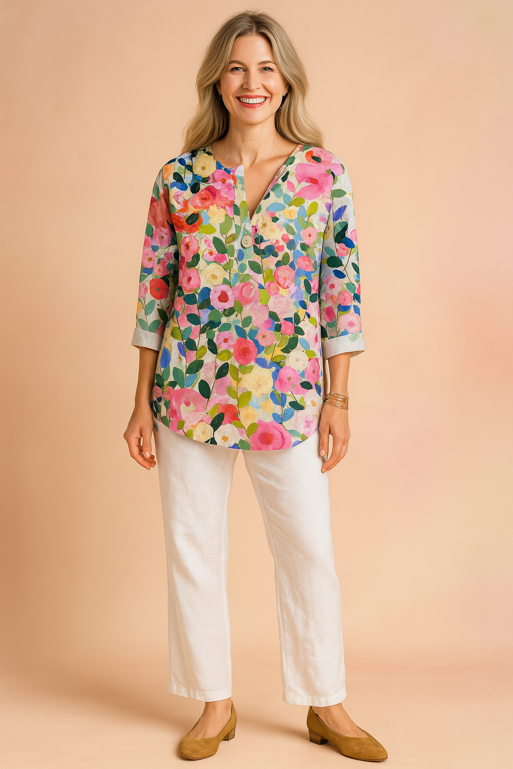 Elegant Womens Blouse with Neckline Cutout for Summer Events and Casual Outings 0