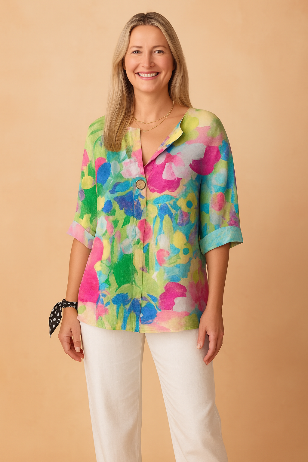 Elegant Womens Blouse with Neckline Cutout for Summer Events and Casual Outings 3