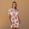 Elegant one-shoulder printed mini dress for women | Julia 0