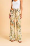 Flora | Women's Loose-Cut Floral Trousers with Adjustable Waist Tie 0