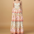 Floral Lace Trim Midi Dress for Women | Freya 0