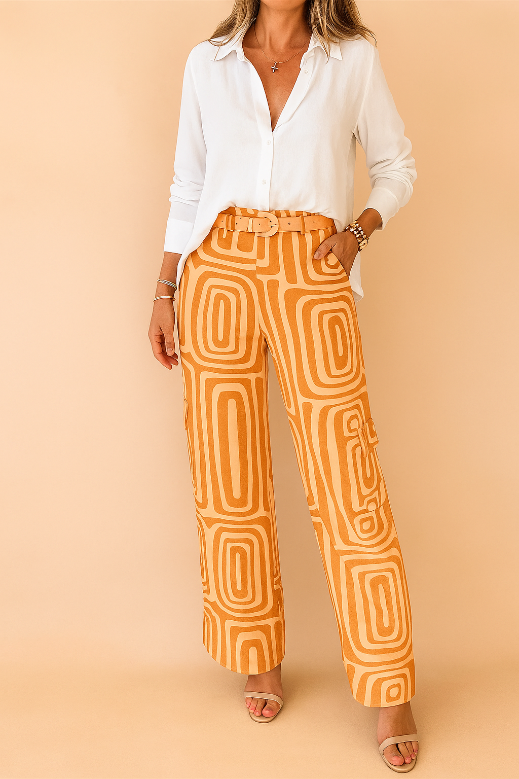 Geometric Print Trousers | Comfortable and Stylish Loose-Fit Pants 2