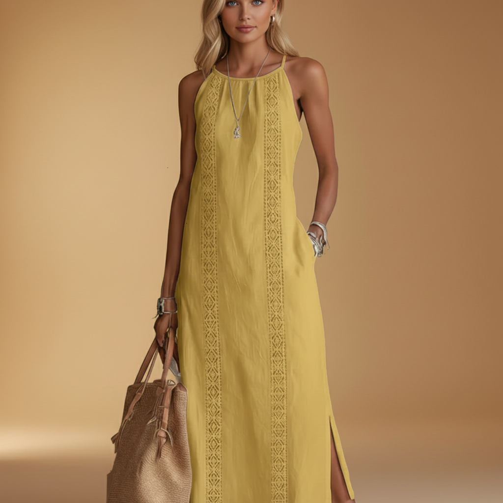 Linen midi dress for women | Mila 3