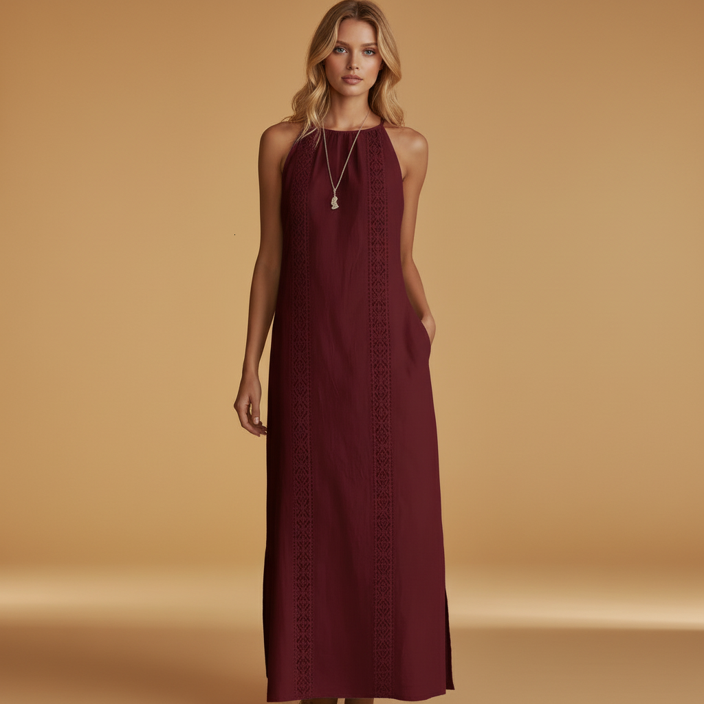 Linen midi dress for women | Mila 5