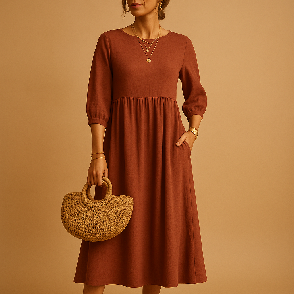 Long casual chic dress for women | Clara 0