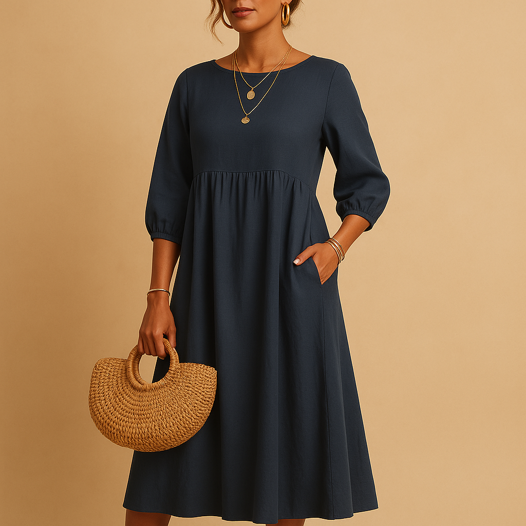 Long casual chic dress for women | Clara 4
