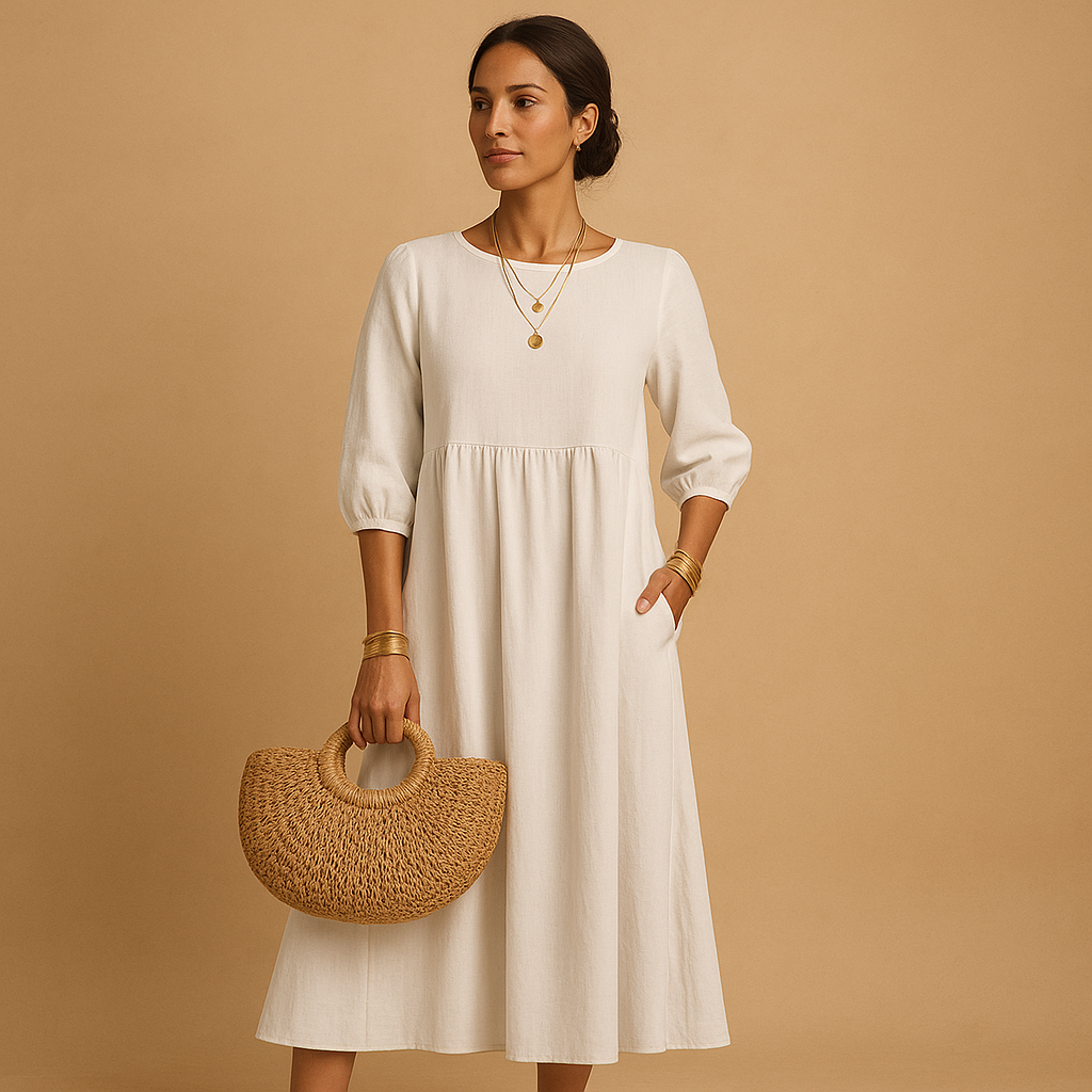 Long casual chic dress for women | Clara 6