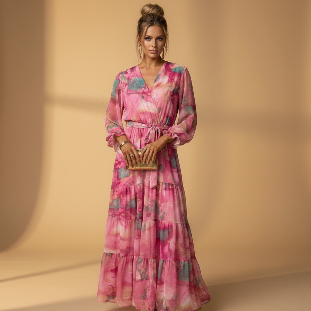 Long floral ceremony dress for women | Flora 0