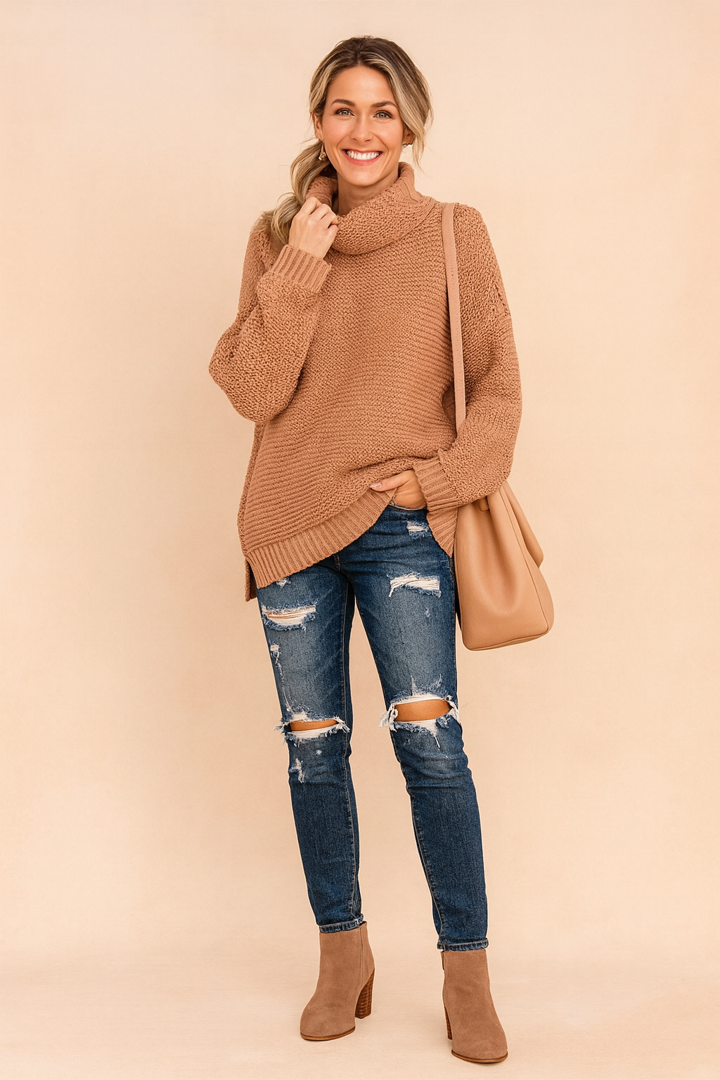 Marlene | Cozy Oversized Turtleneck Sweater for Women in Soft Knit Fabric 4