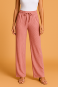 Mira | Women's Wide Lounge Pants with Elastic Waist and Tie for Comfort 0