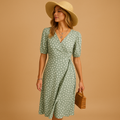 Polka dot summer wrap dress for women | Sophia 0