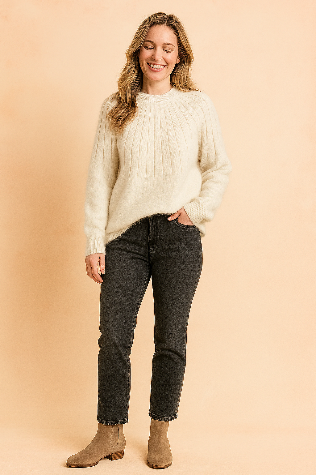 Ribbed Oversized Sweater for Women | Elegant and Comfortable Loose Fit 0