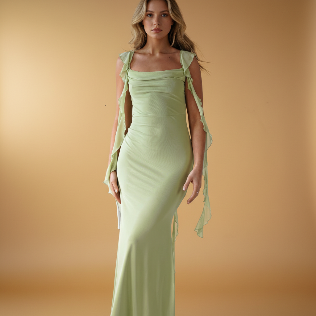 Ruffle midaxi dress for women | Sade 0