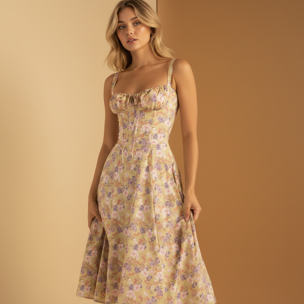 Satin cowl neck midi dress for women | Joely 2