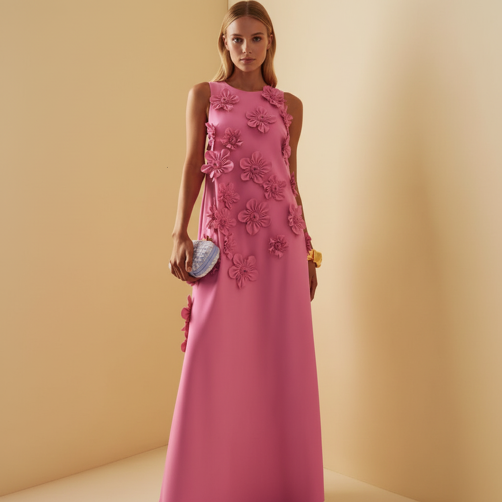 Sleeveless Floral Embellished Maxi Dress for Women | Aisla 0