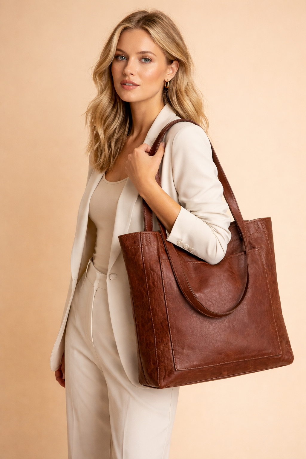Sophisticated Large Shoulder Bag for Women | Stylish Design with Spacious Interior and External Pocket 4