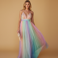 V-neck floral maxi dress with pockets for women | Elina 0